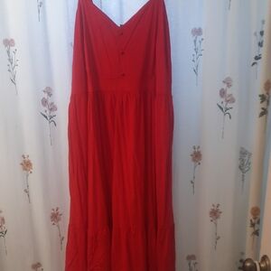 Ava & Viv Vibrant Red Maxi Dress